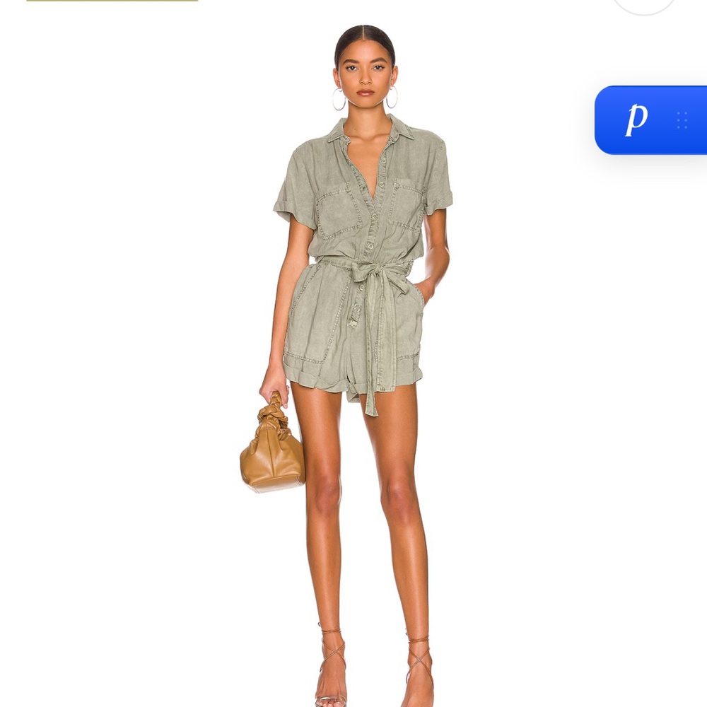 NWT Bella Dahl Green Utility Romper